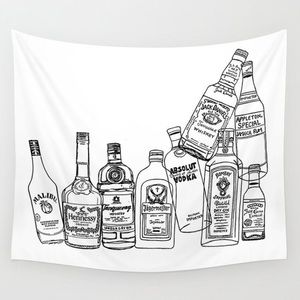 Society 6 Custom Alcohol Bottles Tapestry